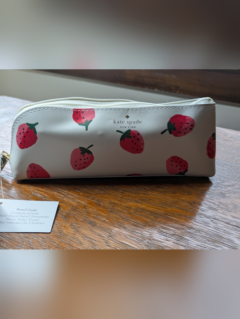 Kate Spade Strawberry Pencil Case Brand New